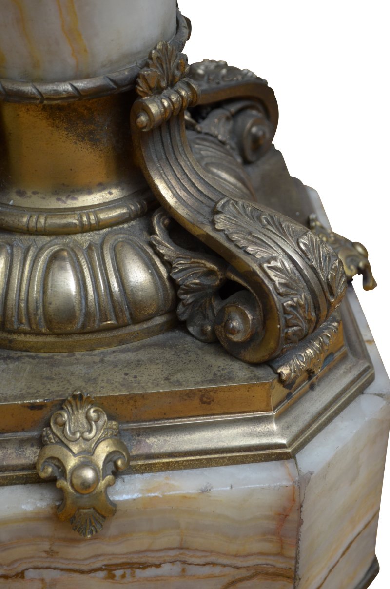 Two Superb Antique Marble Columns - Onyx Pedestals - Image 29